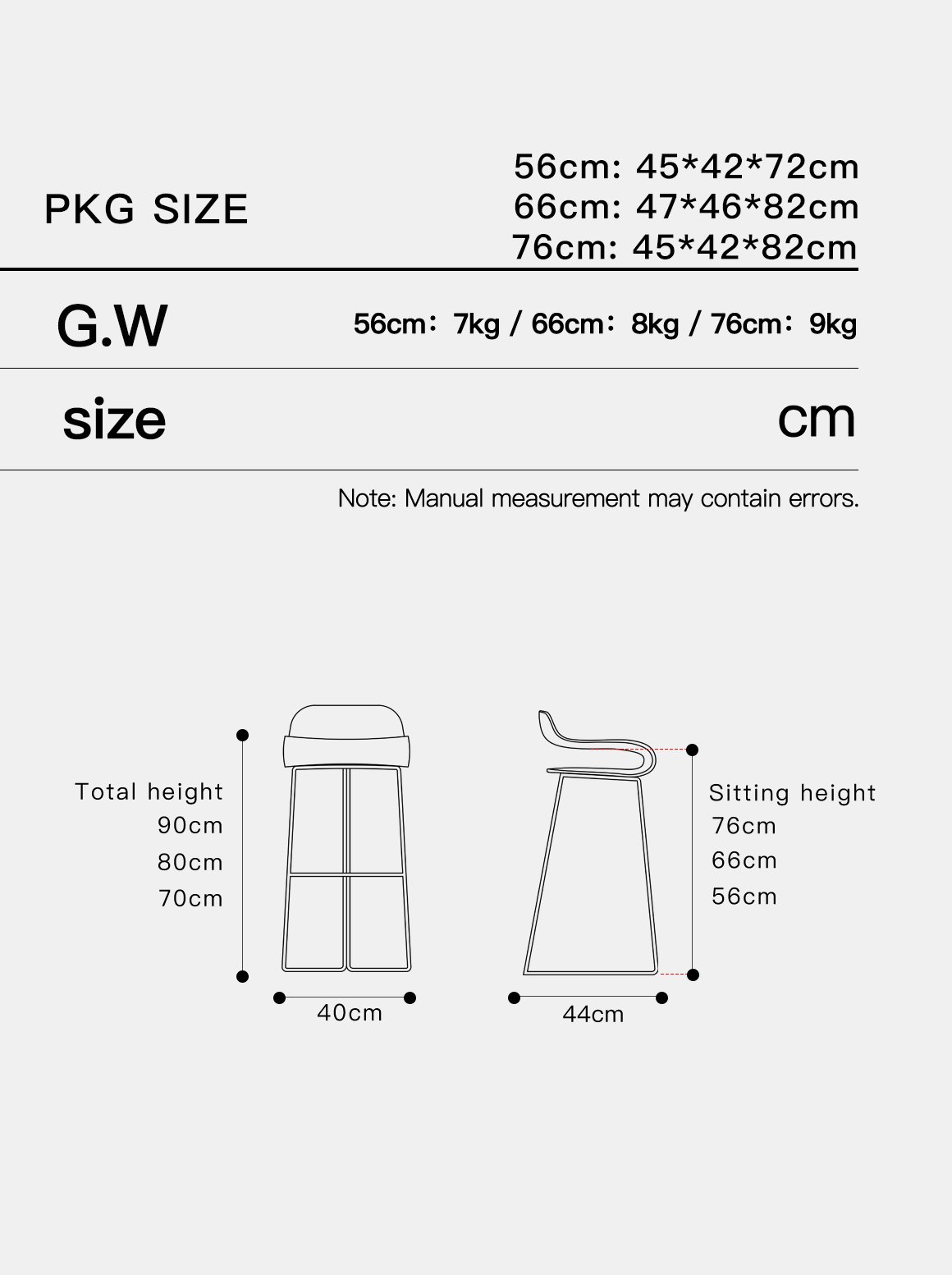 1.0 bar chair with electroplated finish
