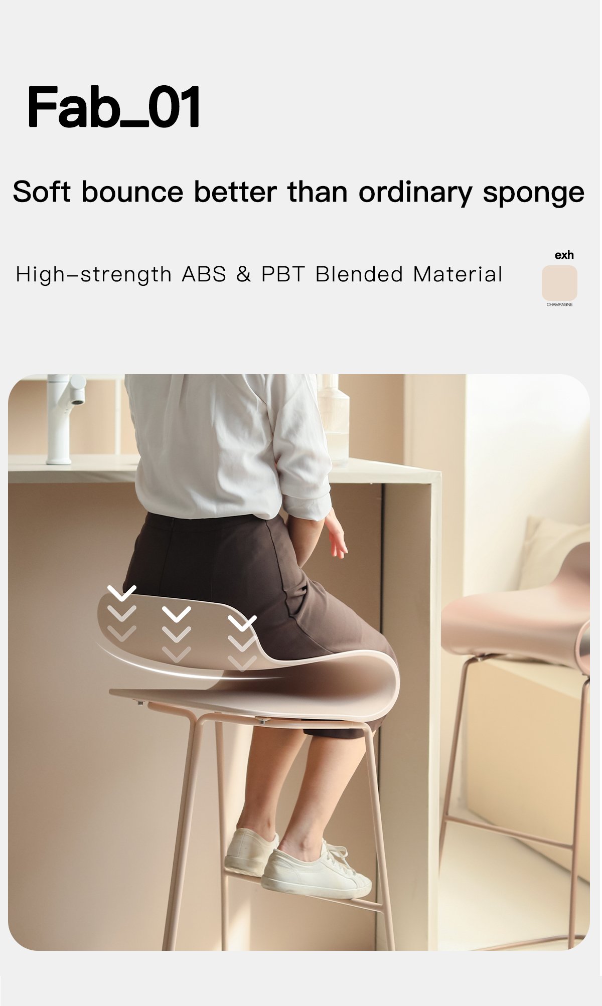 1.0 bar stool solid color