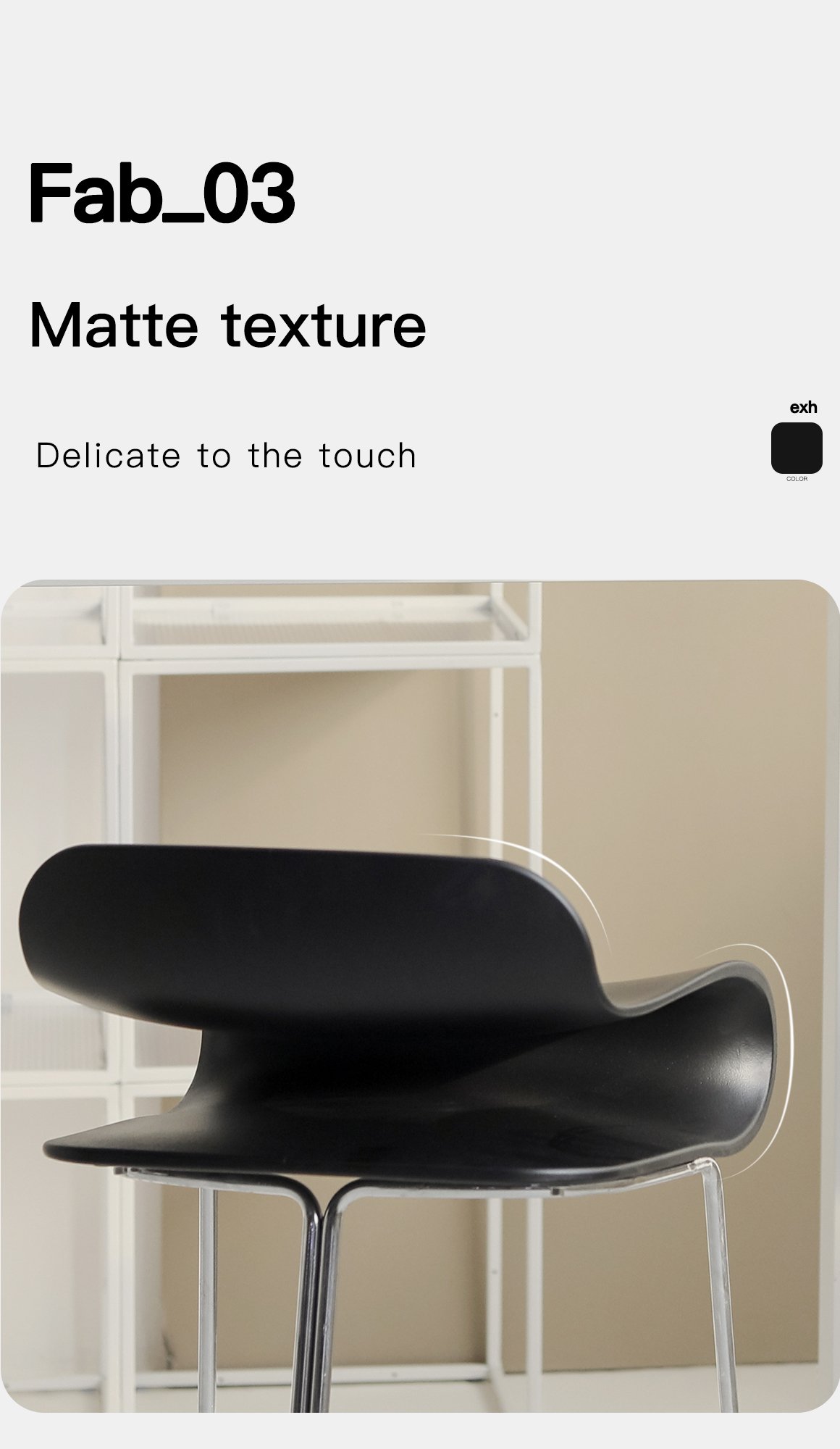 1.0 bar chair with electroplated finish
