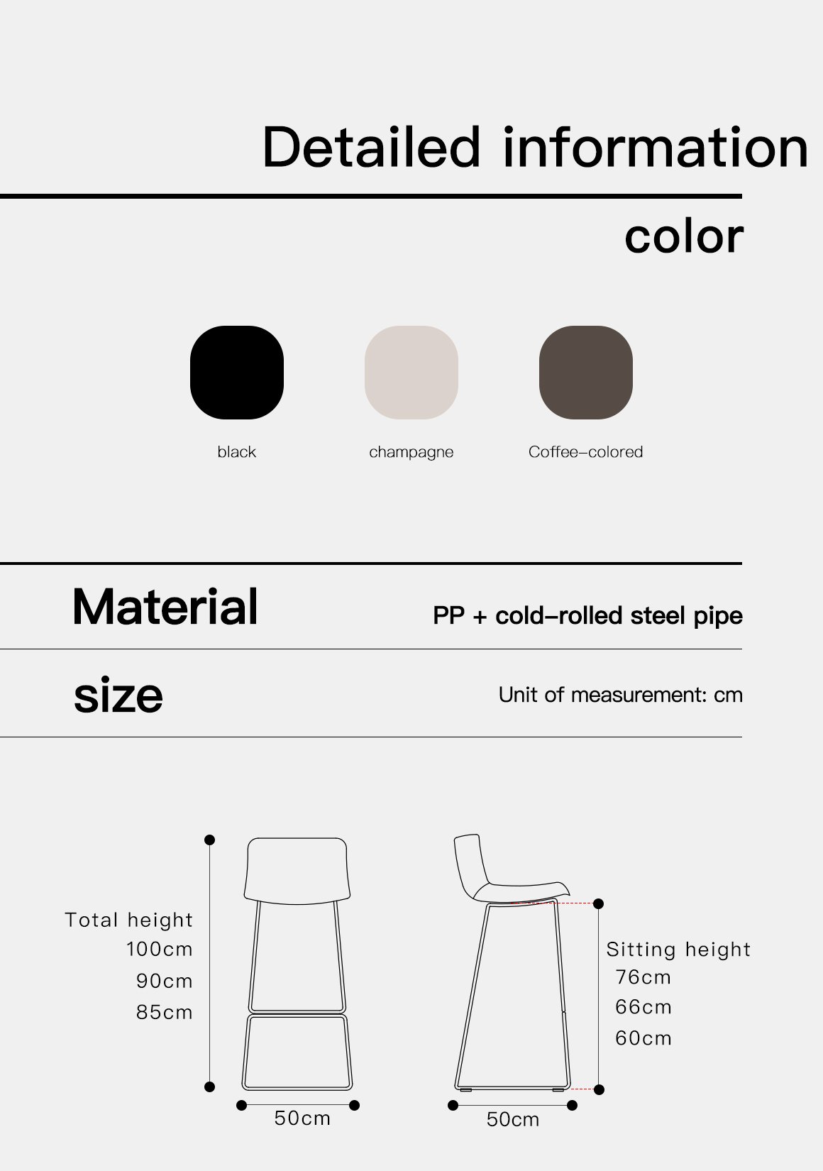 ‌2.0 version electroplated bar stool