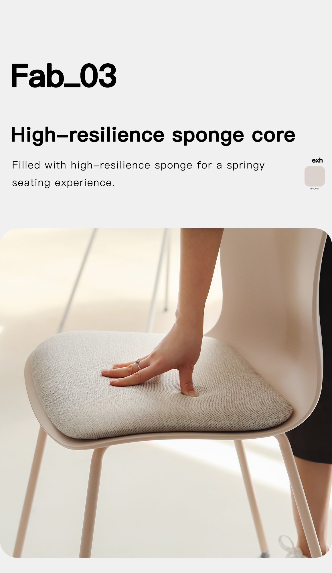 6.0 armless chair (solid color)