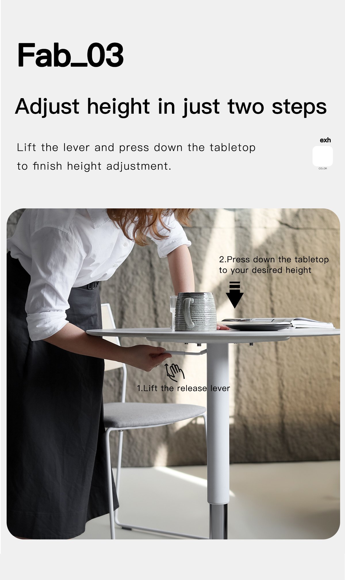 9.0 height adjustable desk
