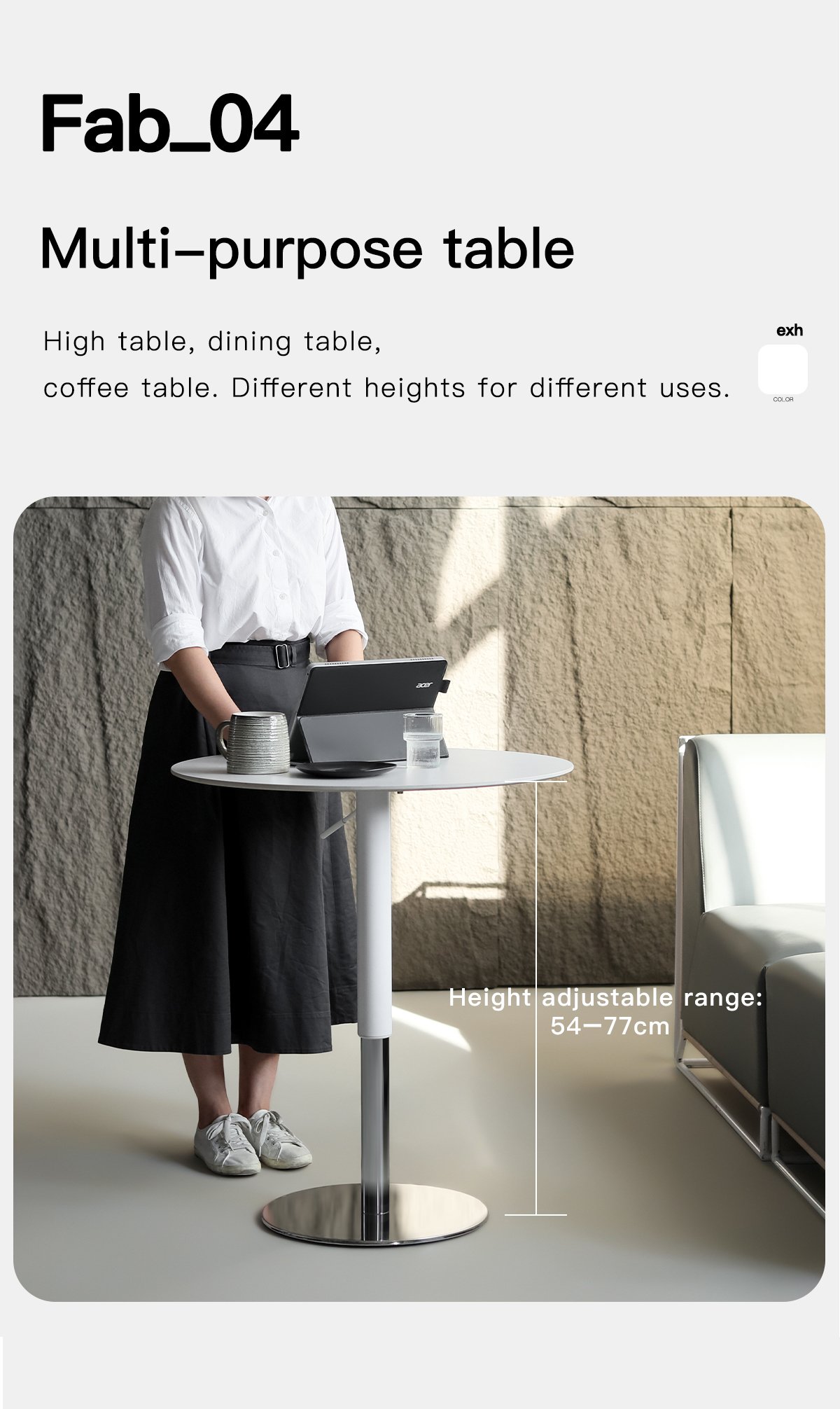 9.0 height adjustable desk