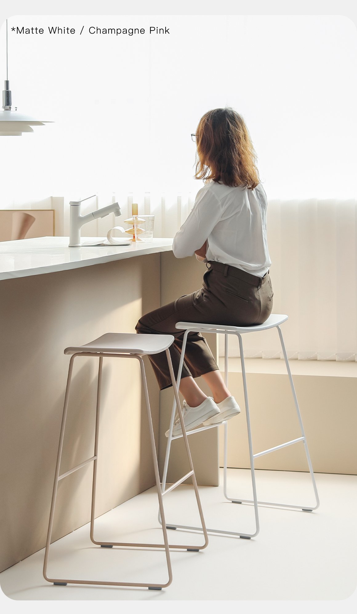 5.0 version solid color bar stool