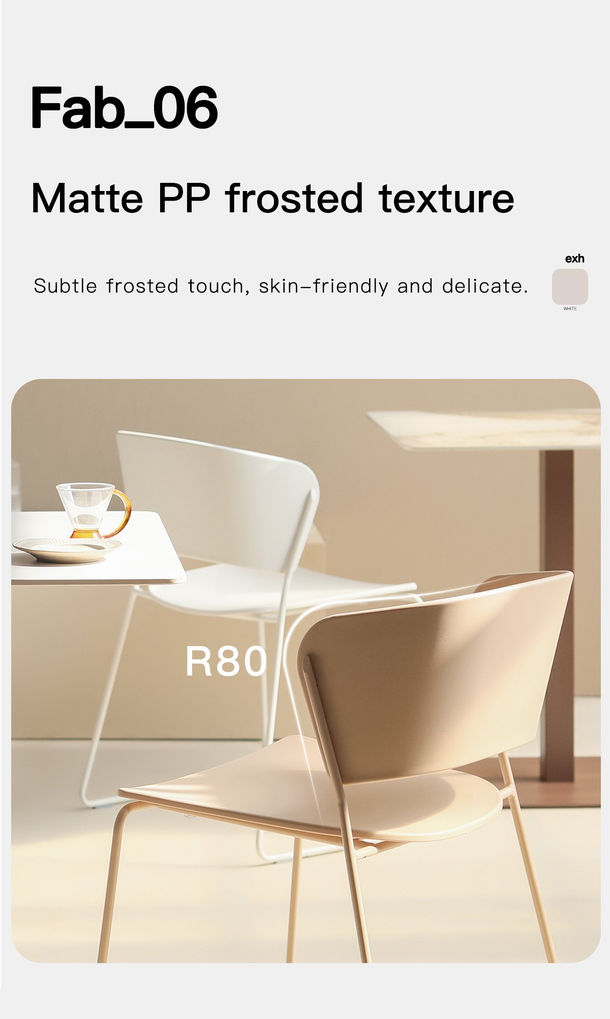 4.0 version u shaped leg chair (solid color style)