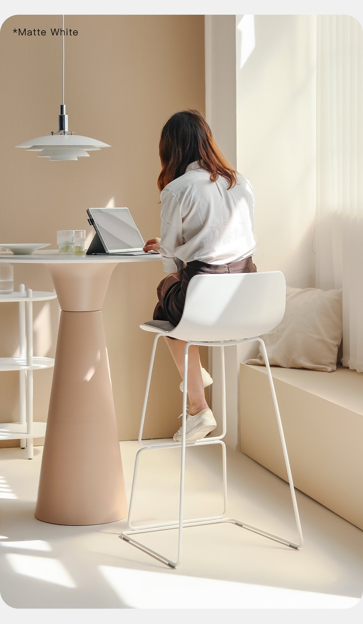 ‌2.0 version solid color bar stool‌
