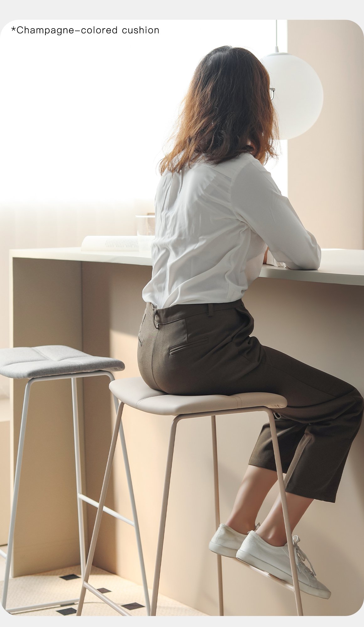 5.0 version solid color bar stool